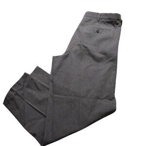 Lands' End Mens Dress Pants 34 x 30 Traditional Fit Gray Stretch Waist